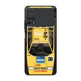 Yellow Racing Car Poco M4 Pro Glass Back Cover Online