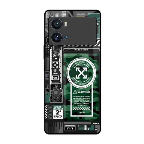 Green Camo Circuit iQOO 9 Pro Glass Back Cover Online