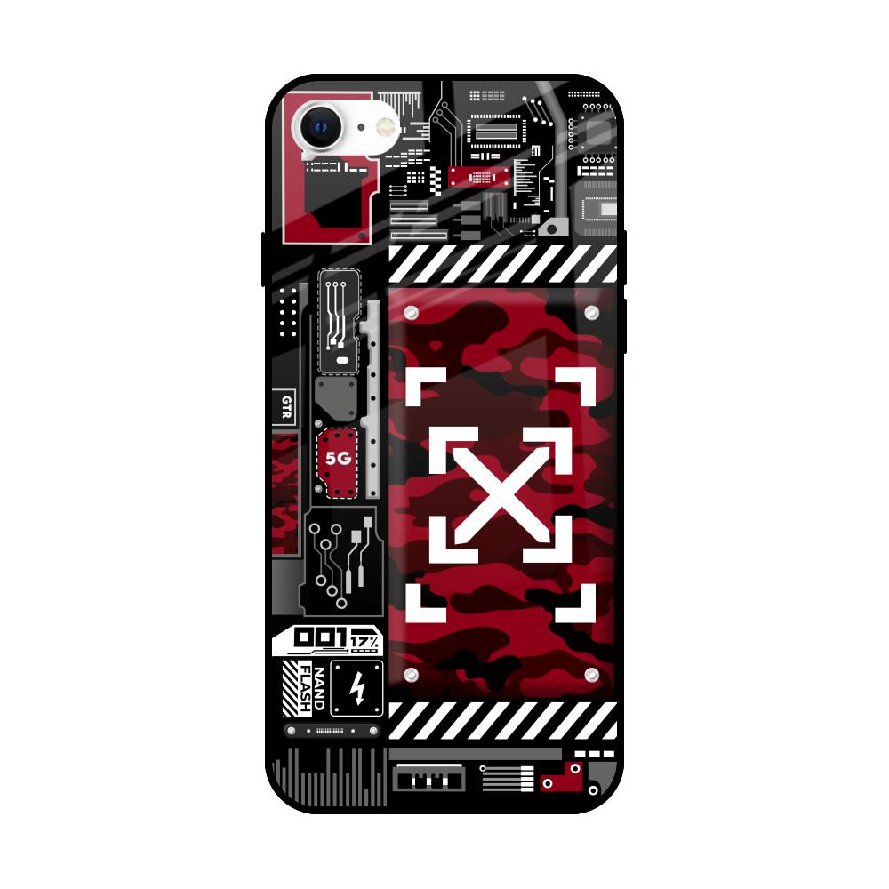 Technology Art iPhone SE 2022 Glass Back Cover Online