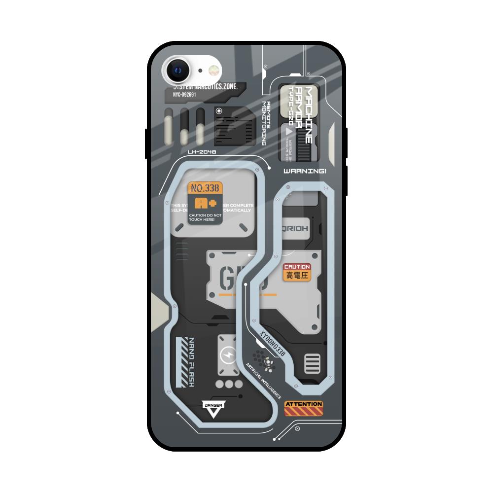 Retro Futuristic iPhone SE 2022 Glass Back Cover Online