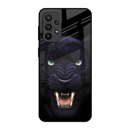 Angry Black Leopard Samsung Galaxy A23 Glass Back Cover Online