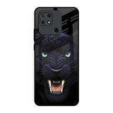 Angry Black Leopard Redmi 10 Glass Back Cover Online