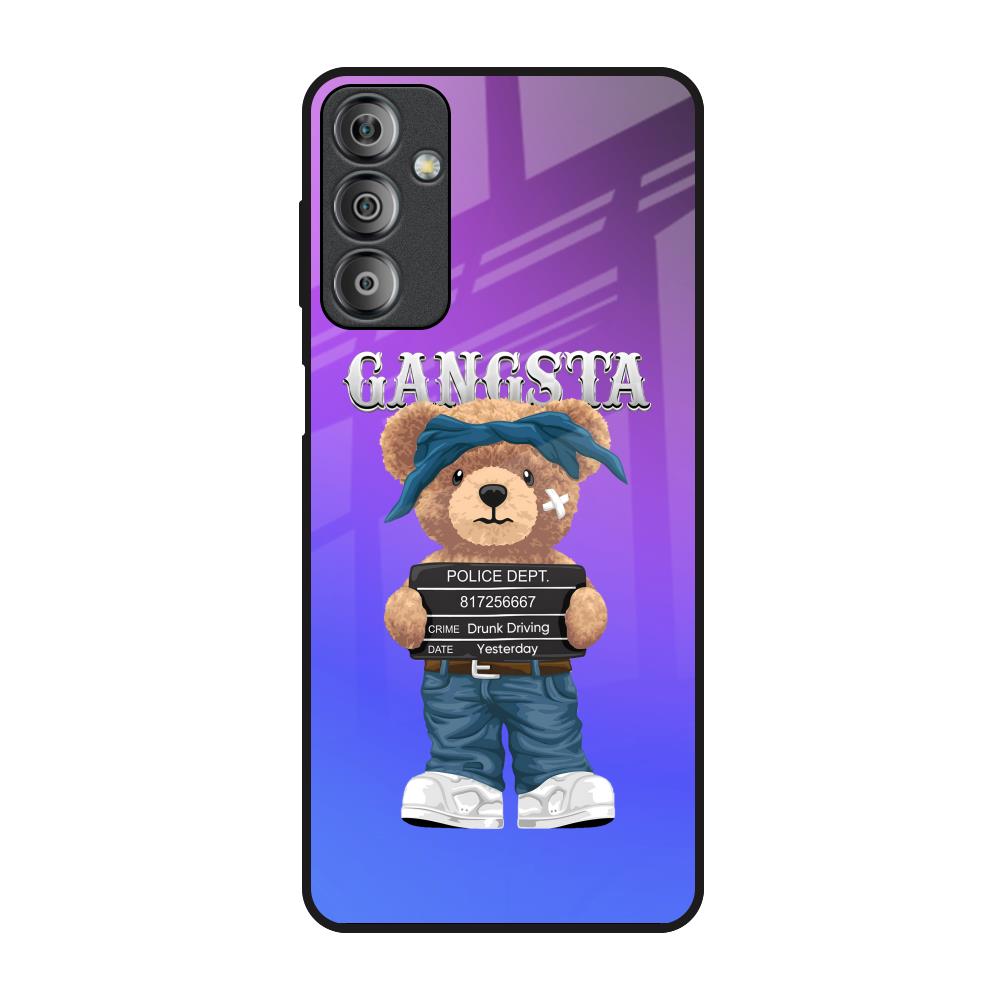 Gangsta Bear Samsung Galaxy F23 5G Glass Back Cover Online