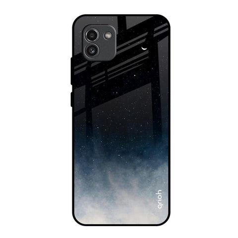 Black Aura Samsung Galaxy A03 Glass Back Cover Online