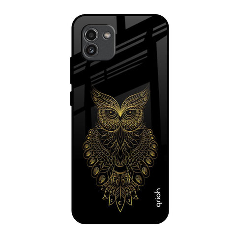 Golden Owl Samsung Galaxy A03 Glass Back Cover Online