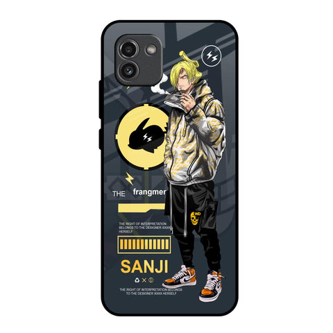 Cool Sanji Samsung Galaxy A03 Glass Back Cover Online