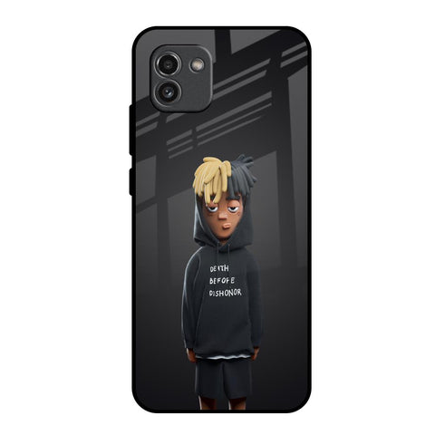 Dishonor Samsung Galaxy A03 Glass Back Cover Online