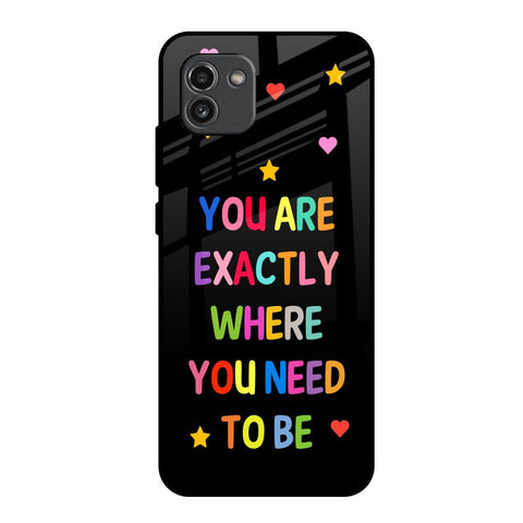 Magical Words Samsung Galaxy A03 Glass Back Cover Online