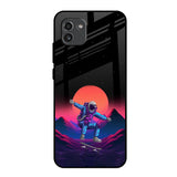 Retro Astronaut Samsung Galaxy A03 Glass Back Cover Online