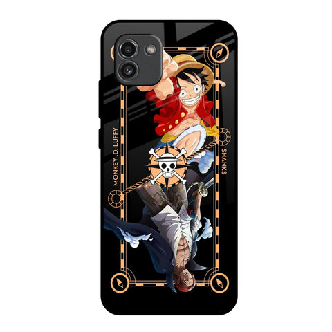 Shanks & Luffy Samsung Galaxy A03 Glass Back Cover Online