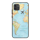 Travel Map Samsung Galaxy A03 Glass Back Cover Online