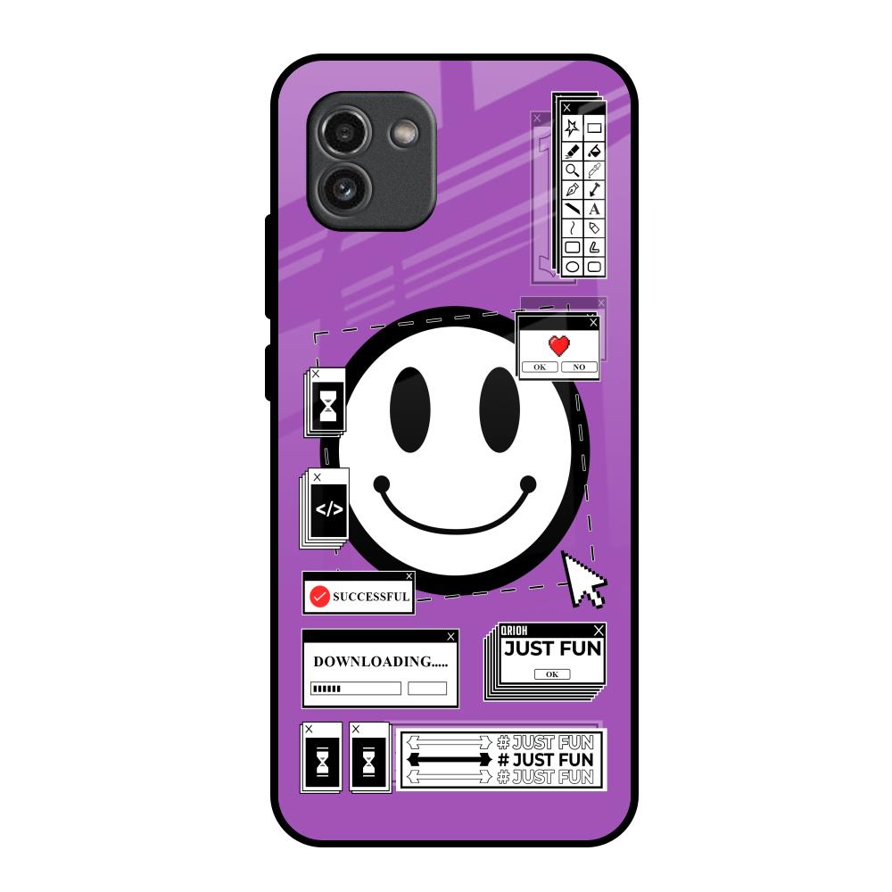 Code with Smile Samsung Galaxy A03 Glass Back Cover Online