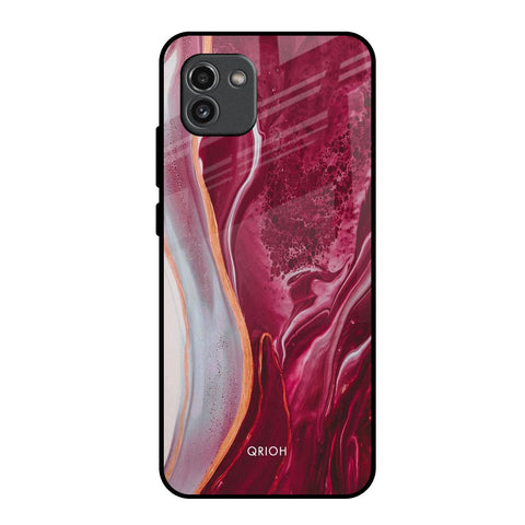 Crimson Ruby Samsung Galaxy A03 Glass Back Cover Online