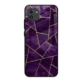 Geometric Purple Samsung Galaxy A03 Glass Back Cover Online