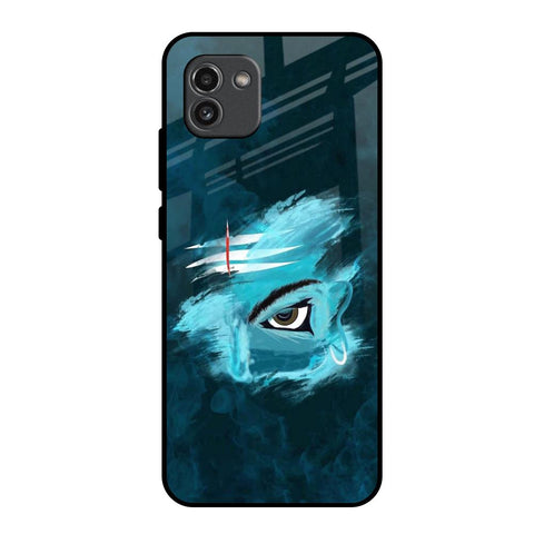 Power Of Trinetra Samsung Galaxy A03 Glass Back Cover Online