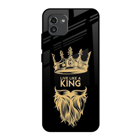 King Life Samsung Galaxy A03 Glass Back Cover Online