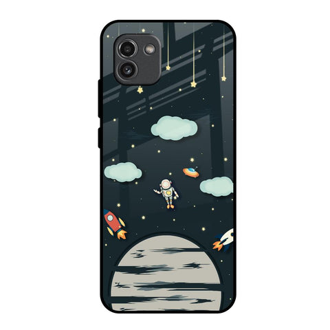 Astronaut Dream Samsung Galaxy A03 Glass Back Cover Online