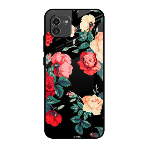 Floral Bunch Samsung Galaxy A03 Glass Back Cover Online