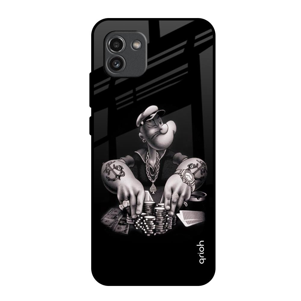 Gambling Problem Samsung Galaxy A03 Glass Back Cover Online