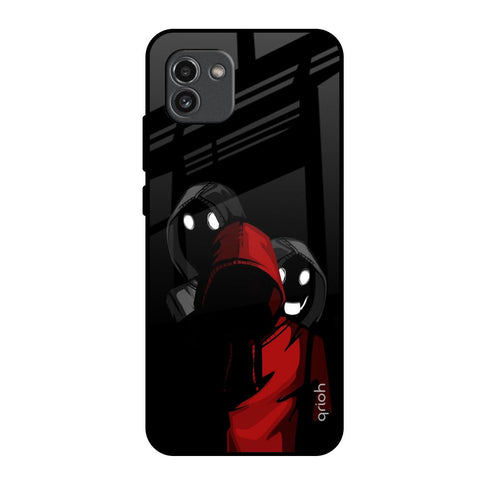 Shadow Character Samsung Galaxy A03 Glass Back Cover Online