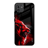 Red Angry Lion Samsung Galaxy A03 Glass Back Cover Online