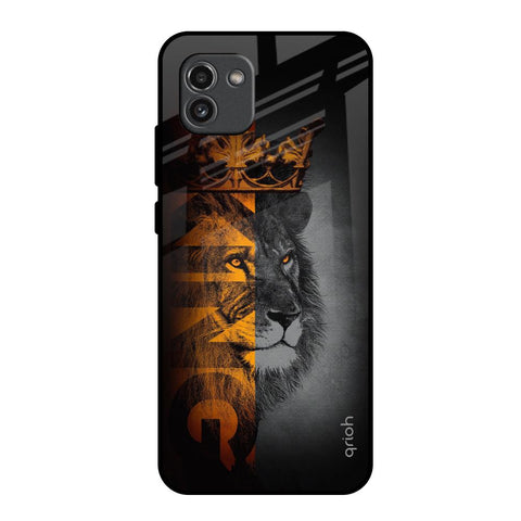 King Of Forest Samsung Galaxy A03 Glass Back Cover Online