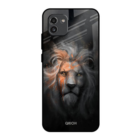 Devil Lion Samsung Galaxy A03 Glass Back Cover Online