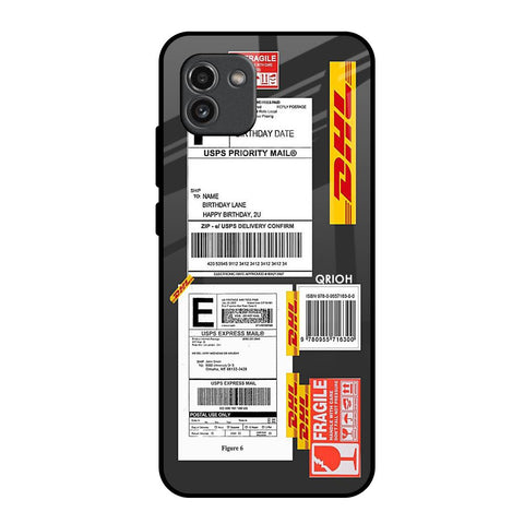 Cool Barcode Label Samsung Galaxy A03 Glass Back Cover Online