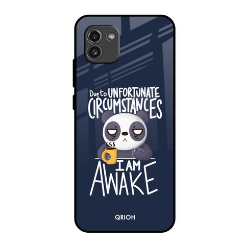 Struggling Panda Samsung Galaxy A03 Glass Back Cover Online