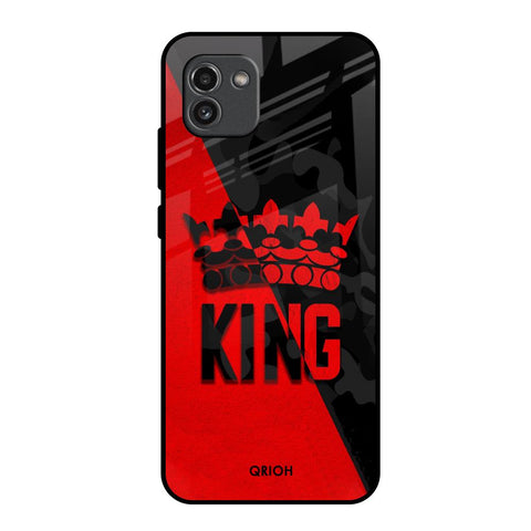 I Am A King Samsung Galaxy A03 Glass Back Cover Online