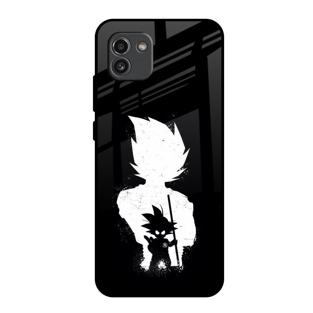 Monochrome Goku Samsung Galaxy A03 Glass Back Cover Online