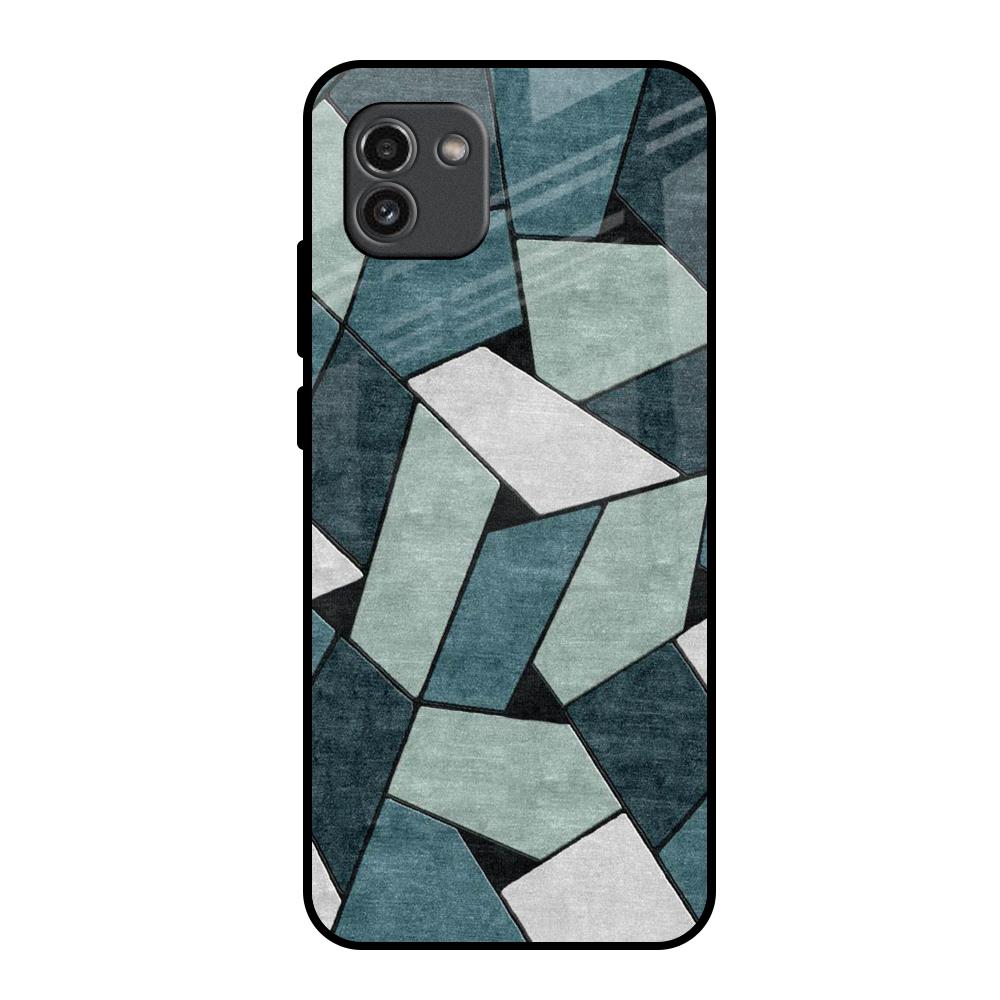 Abstact Tiles Samsung Galaxy A03 Glass Back Cover Online