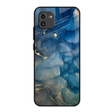 Blue Cool Marble Samsung Galaxy A03 Glass Back Cover Online