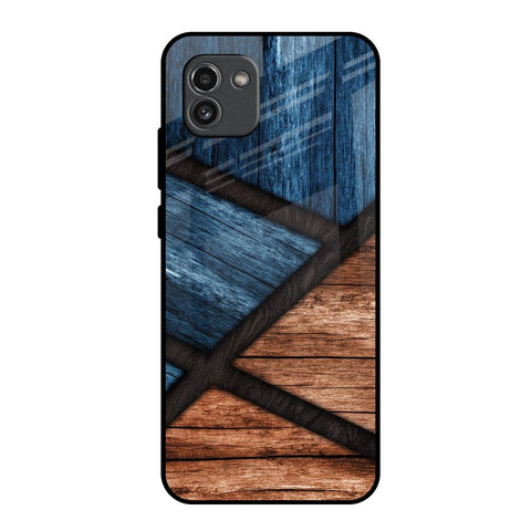 Wooden Tiles Samsung Galaxy A03 Glass Back Cover Online