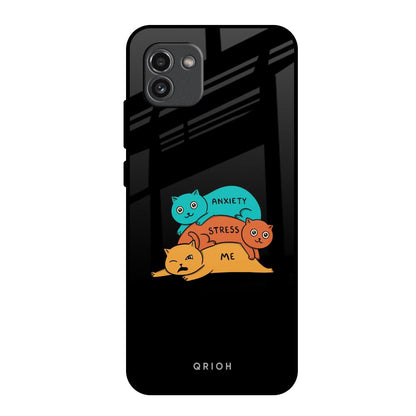 Anxiety Stress Samsung Galaxy A03 Glass Back Cover Online