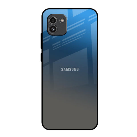 Blue Grey Ombre Samsung Galaxy A03 Glass Back Cover Online