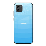 Wavy Blue Pattern Samsung Galaxy A03 Glass Back Cover Online