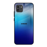 Blue Rhombus Pattern Samsung Galaxy A03 Glass Back Cover Online
