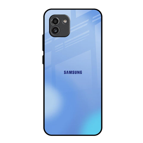 Vibrant Blue Texture Samsung Galaxy A03 Glass Back Cover Online