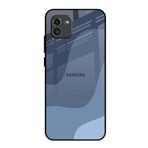 Navy Blue Ombre Samsung Galaxy A03 Glass Back Cover Online