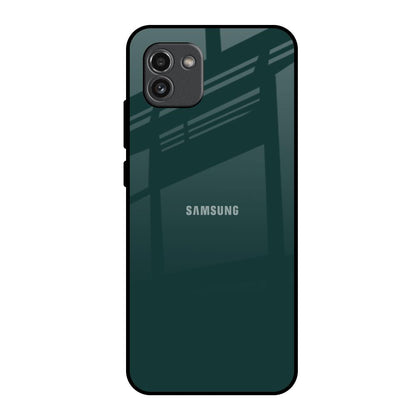 Olive Samsung Galaxy A03 Glass Back Cover Online