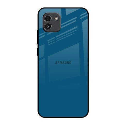 Cobalt Blue Samsung Galaxy A03 Glass Back Cover Online