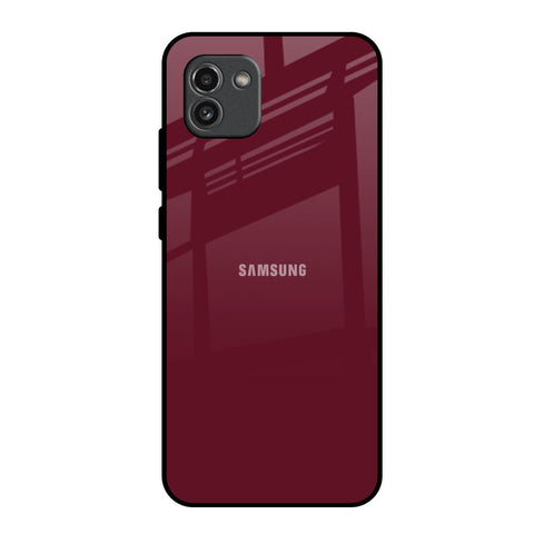 Classic Burgundy Samsung Galaxy A03 Glass Back Cover Online