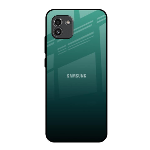 Palm Green Samsung Galaxy A03 Glass Back Cover Online