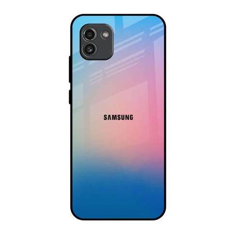 Blue & Pink Ombre Samsung Galaxy A03 Glass Back Cover Online