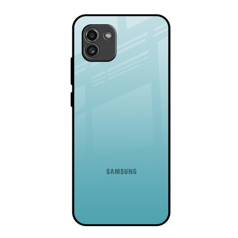 Arctic Blue Samsung Galaxy A03 Glass Back Cover Online