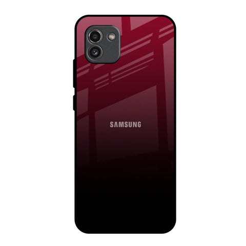 Wine Red Samsung Galaxy A03 Glass Back Cover Online