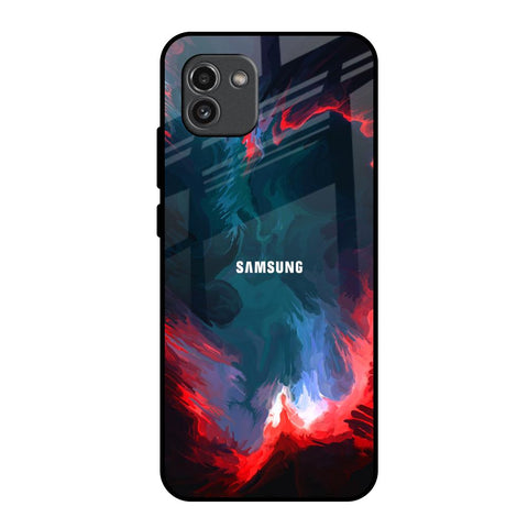 Brush Art Samsung Galaxy A03 Glass Back Cover Online