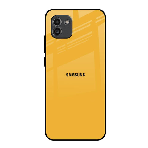 Fluorescent Yellow Samsung Galaxy A03 Glass Back Cover Online