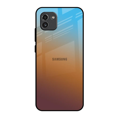 Rich Brown Samsung Galaxy A03 Glass Back Cover Online